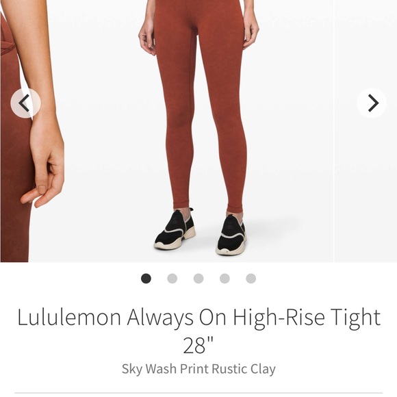 LULULEMON Always On Tight legging size 12 Skywash Rustic Clay Everlux 28” - Picture 3 of 9
